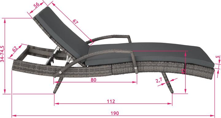 Actual product image tectake Océane (190 cm)