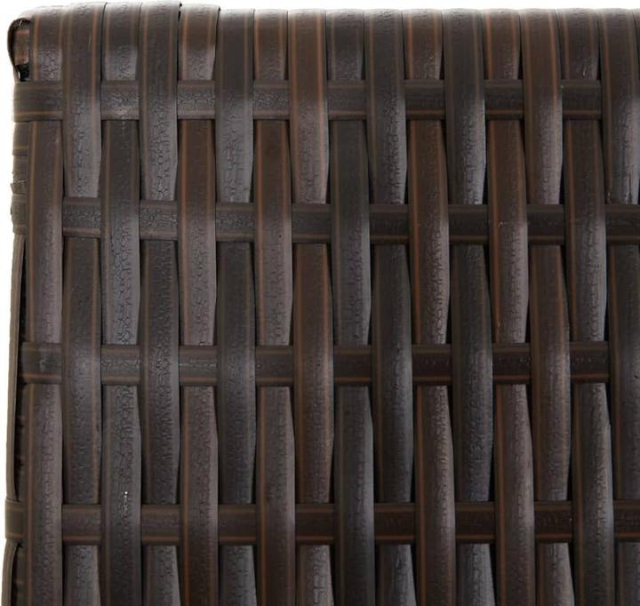 Produktbild vidaXL Paravent 5-tlg. Braun Poly Rattan,Farbe: Braun,Material: Poly