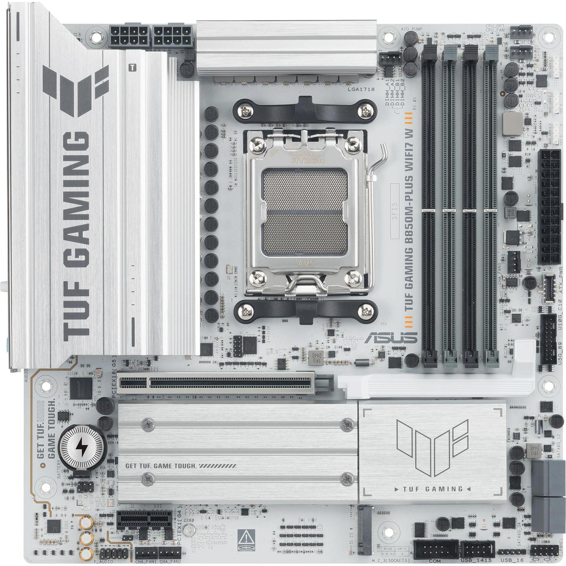 ASUS MB TUF GAMING B850M-PLUS WIFI7 W (AM5, AMD B850, mATX), Mainboard