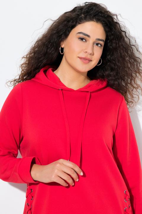 Produktbild Ulla Popken Hoodie, Zierschnürung, Kapuze, Langarm (50, 52)