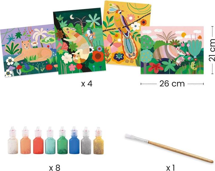 Produktbild Djeco 3D Malen Regenwald