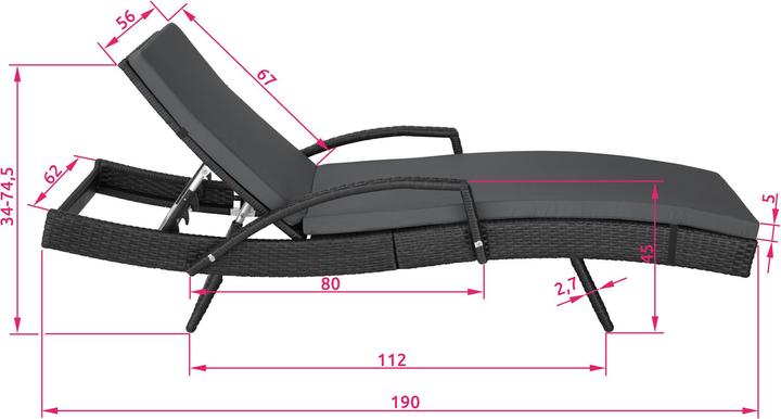 Actual product image tectake Océane (190 cm)