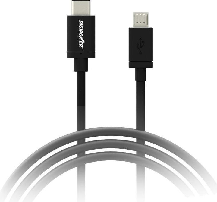 DigiPower USB-C auf Micro USB Lade- und Sync-Kabel 2m (2 m, USB 2.0)