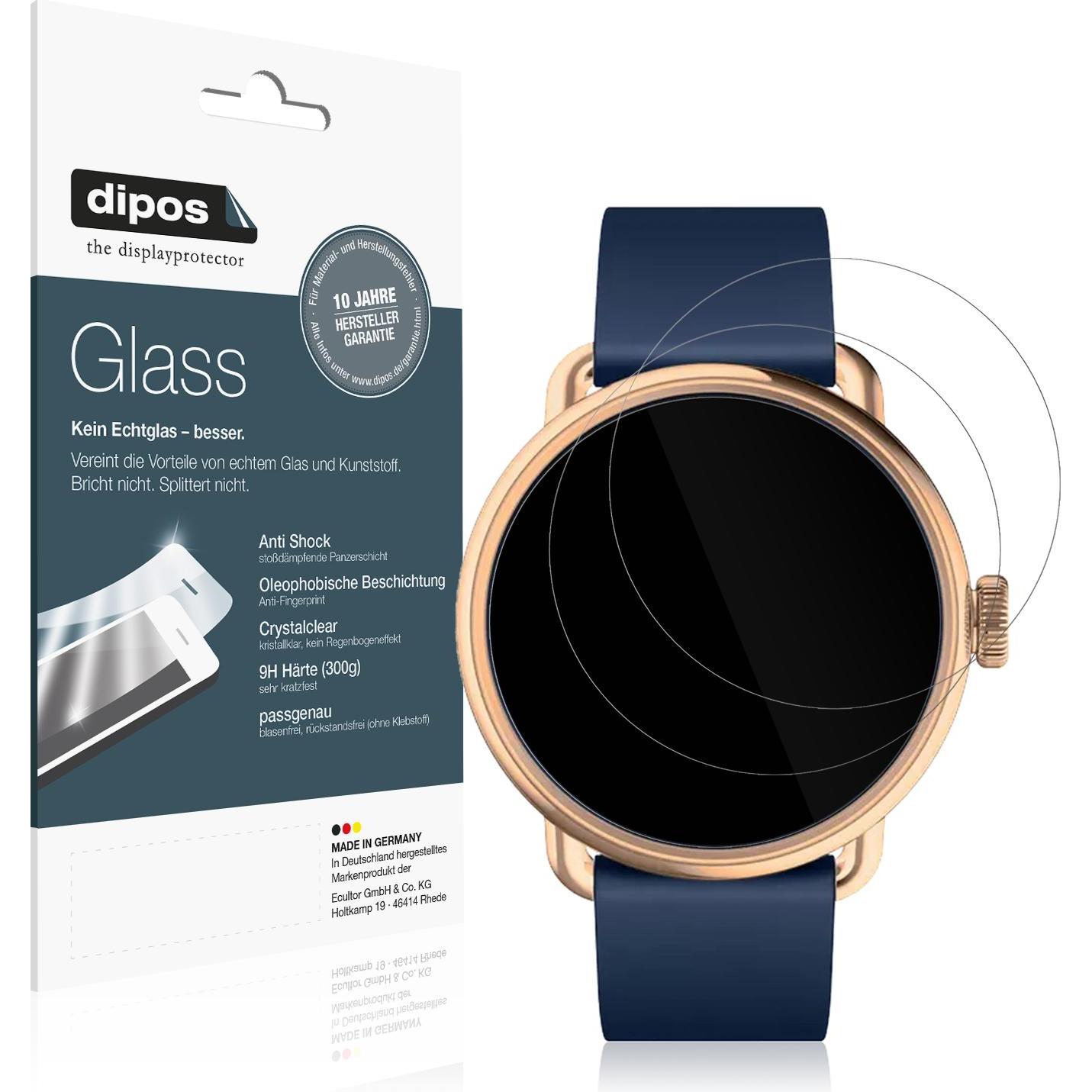 Dipos Anti-Shock Displayschutz 9H, Smartwatch Schutzfolie, Transparent