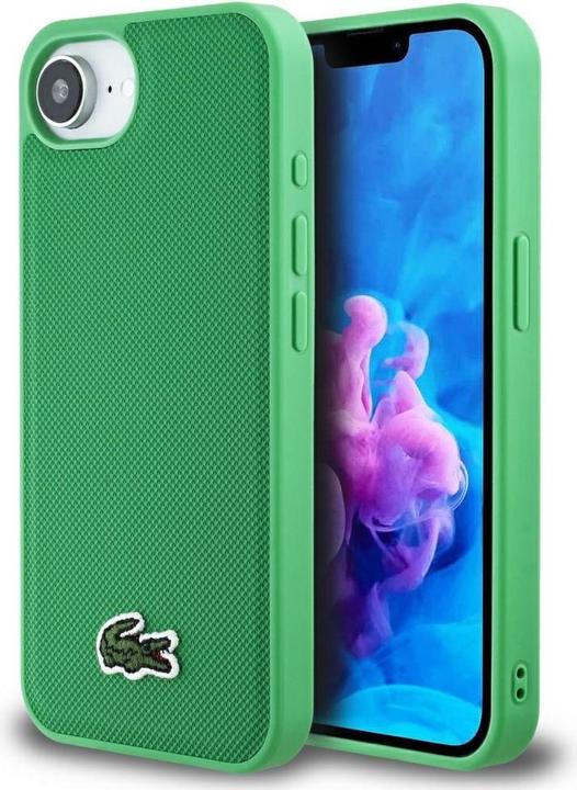 Immagine prodotto Lacoste Case Iconic Petit Pique Woven Logo MagSafe for iPhone 16e green (Apple iPhone 16e, Apple iPhone 17e)