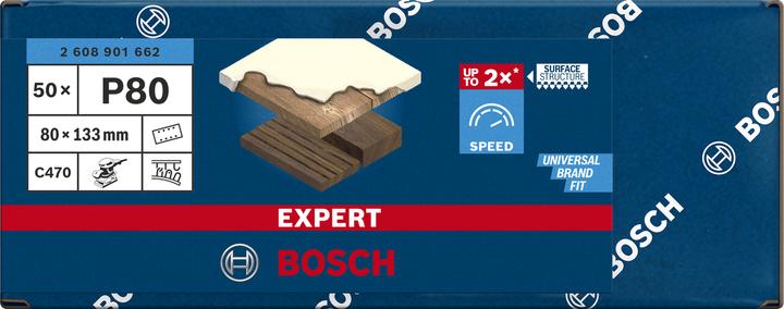Actual product image Bosch Professional Zubehör Accessories 2608901662 Sanding paper for orbital sander grit 80 (L (80)