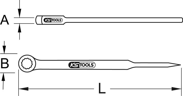 Produktbild KS Tools BRONZEplus Montageringschlüssel mit Dorn gekröpft, Zollmasse, 1.1/2"