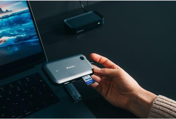 Actual product image Verbatim USB-C wireless display adapter 1080P with hub WDA-01 (USB-C, 3 ports)