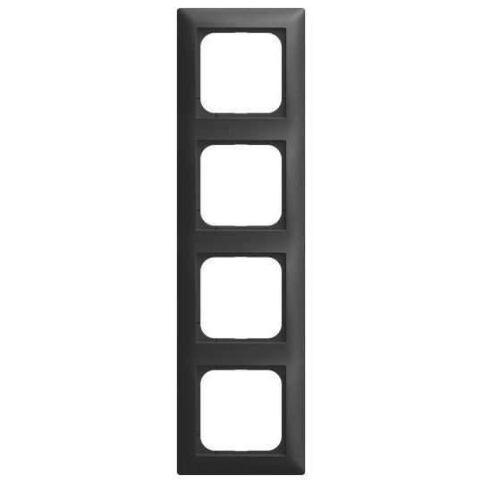 Busch-Jaeger, Programma di commutazione degli accessori, Abdeckrahmen 4-fach schwarz 1724-915 matt-Busch-balance SI