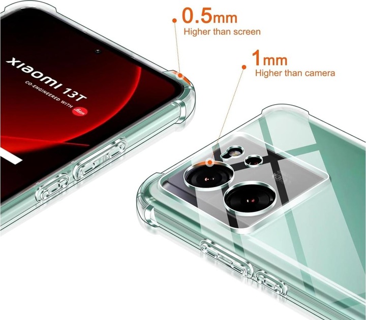 Produktbild Screenguard Xiaomi 13T Pro Hülle Crystal Soft Airbag Bumper (Xiaomi 13T Pro)