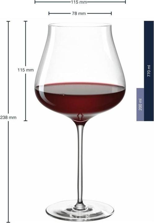 Image du produit Leonardo Verre à vin rouge Brunelli 770 ml, 6 pièces, Transparent (77 cl, 6 Verres, Verres à vin rouge)