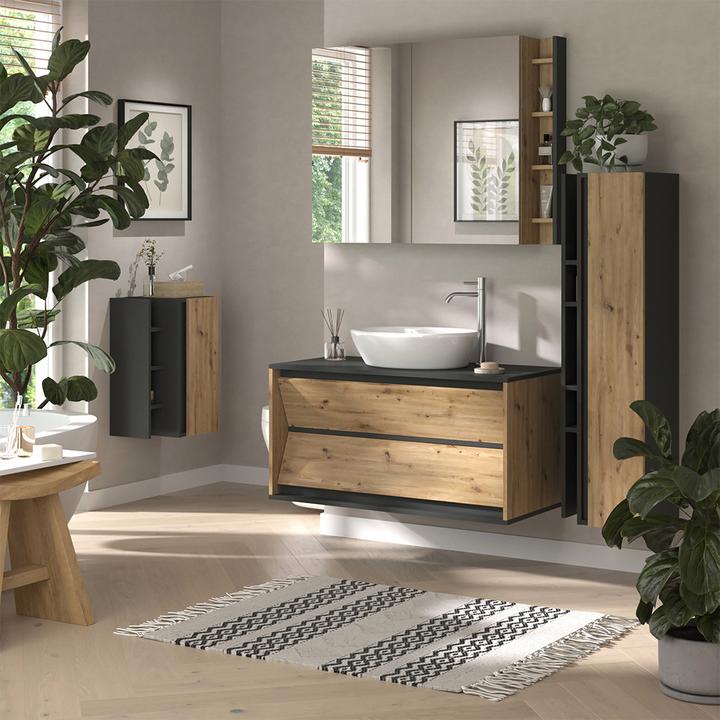 Produktbild Vicco Badmöbel-Set Edelin, Artisan/Anthrazit, 4 Teile