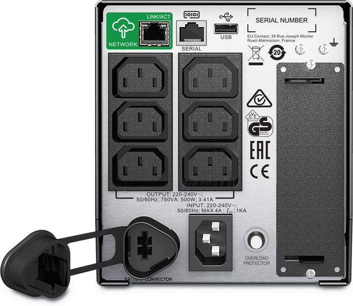 Actual product image APC Smt750i (750 VA, 500 W, Line-interactive UPS)