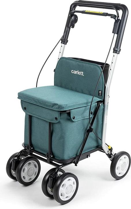 Carlett Rollator per la spesa in tessuto verde 29L/15kg