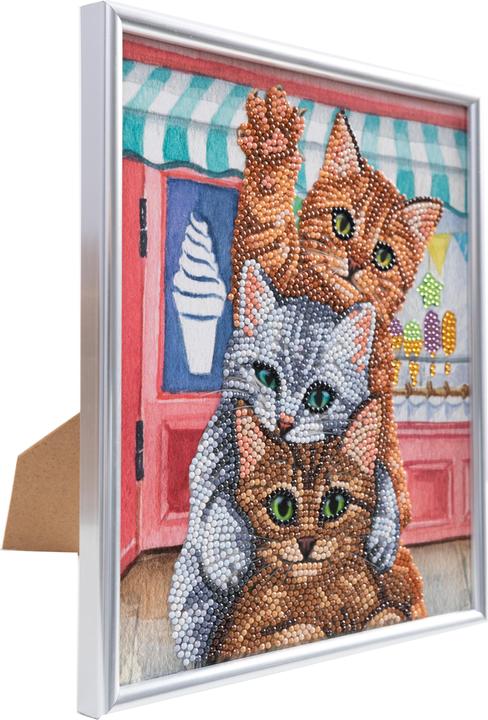 Actual product image Craft Buddy Craft Set Crystal Art Kitten 21 x 25 cm