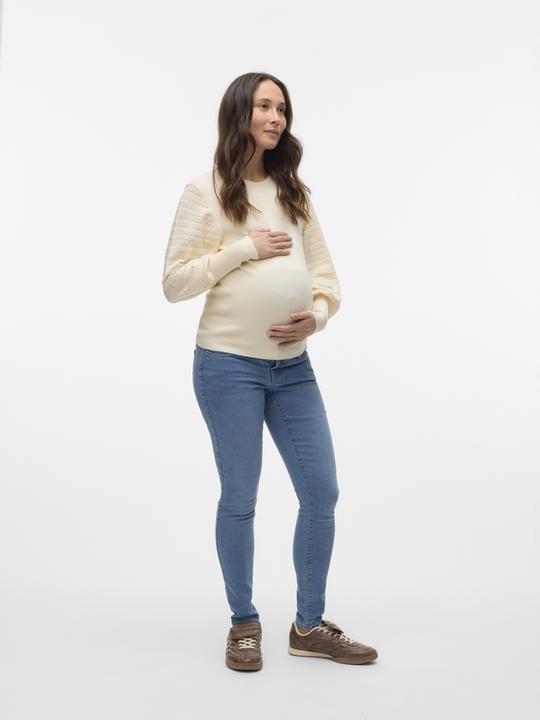 Image du produit Vero Moda Maternity Coupe normale Col rond Longues manches Pull tricoté Haut (XL)