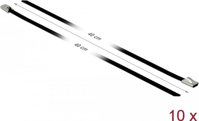 Actual product image Delock Stainless steel cable tie 400x4,6 10 pcs. (Metal cable ties, 400 mm, 10 pcs.)