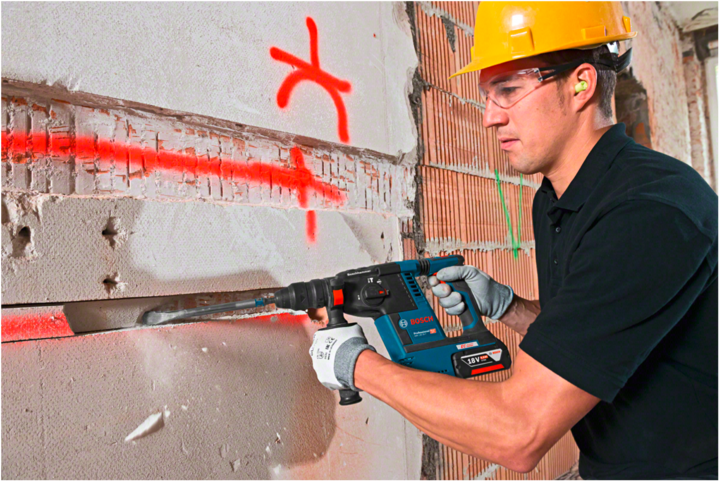 Actual product image Bosch Professional GBH 18V-26 F Cordless Hammer Drill (Rechargeable battery operated)