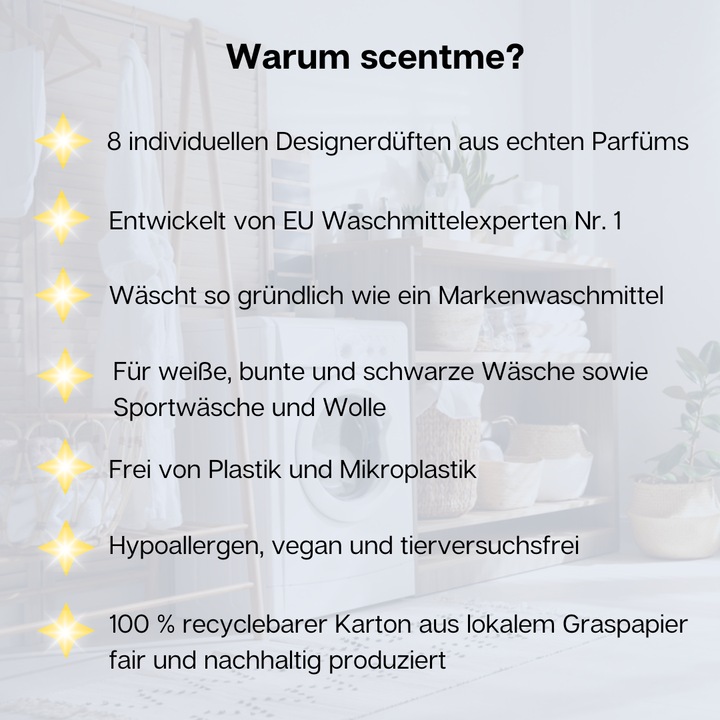 Produktbild scentme allscent all-in-one Universalwaschmittel mit Wäscheparfüm (16 Waschgänge, Caps, Pods)