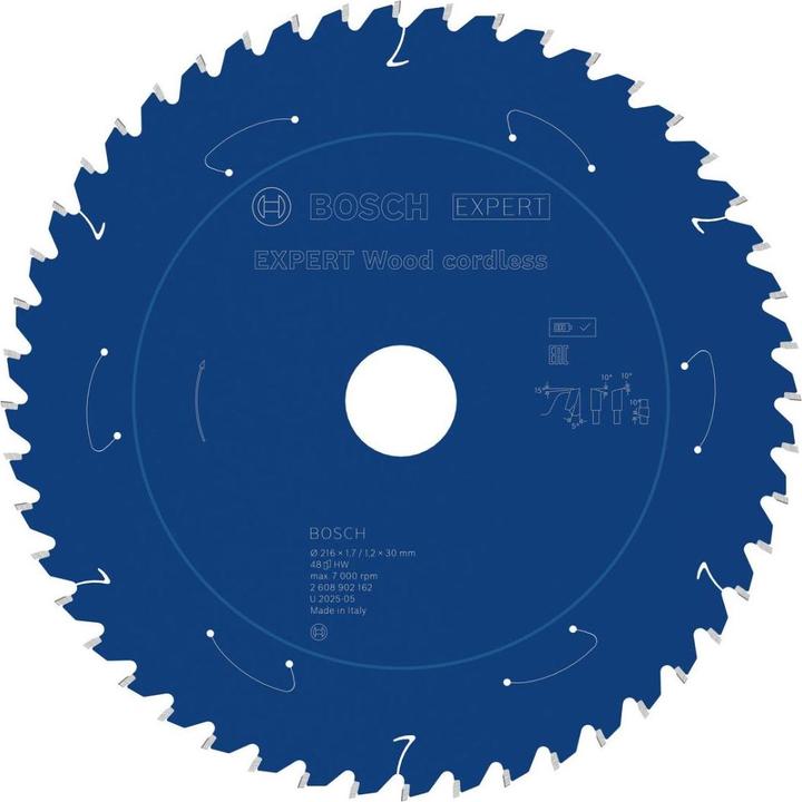Immagine prodotto Bosch Professional Zubehör EXPERT Wood Kreissägeblatt, 216x30 mm, T48