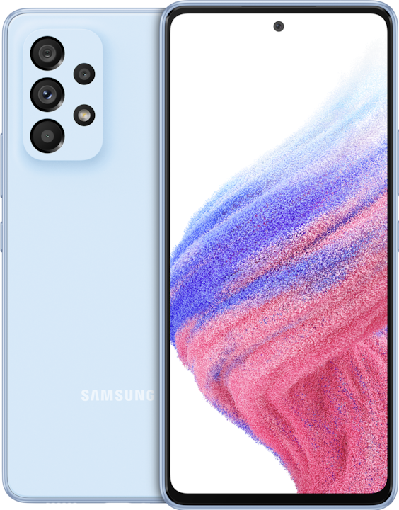 Produktbild Samsung Galaxy A53 5G EU (128 GB, Awesome Blue, 6.50", Dual SIM, 64 Mpx, 5G)