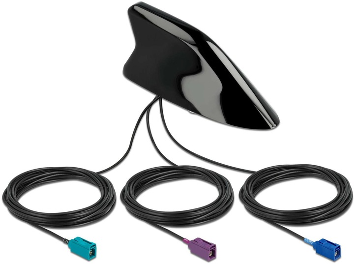 Actual product image Delock Shark Fin Antenna with LTE + WLAN + GNSS Multiband (GPS, Wi-Fi)