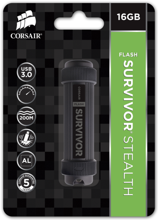 Produktbild Corsair Flash Survivor Stealth (64 GB, USB-A, USB 3.0)