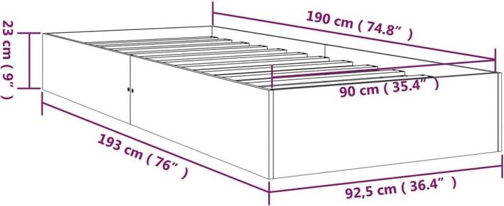Actual product image VidaXL Lubbert (90 x 190 cm)