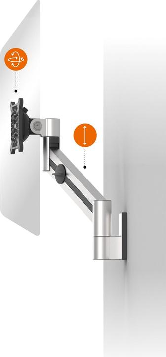 Immagine prodotto Durable Supporto a parete con braccio per 1 monitor, alt. x largh. x prof. 350 x 290 x (Muro, 38", 8 kg)