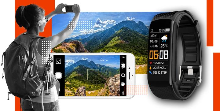 Image du produit Giewont Fit&GO Duo GW200-9 Smartband - Noir + bracelet Power orange (39.90 mm, 3G)