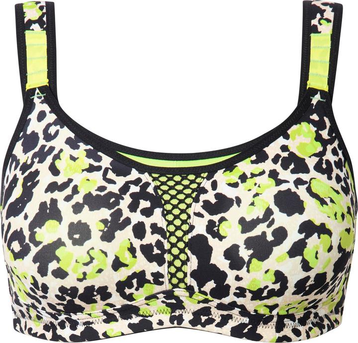Ulla Popken Sport-BH, Leomuster, bügellos, Cup C - E