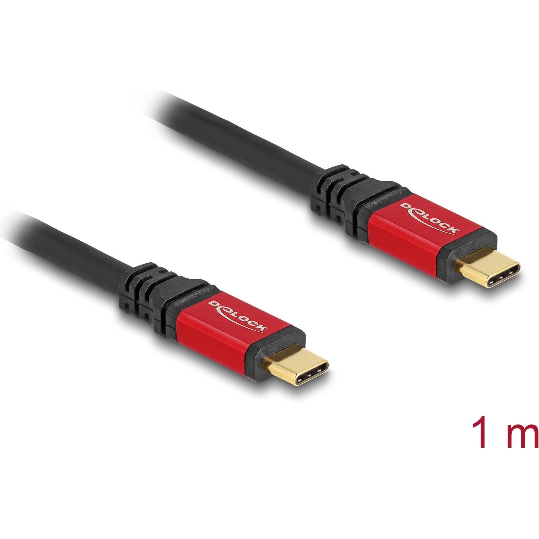 Delock USB 2.0 Kabel USB Type-C Stecker zu Stecker PD 3.1 24 (1 m, USB 2.0), USB Kabel