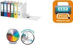 Produktbild Elba Ordner smart Wolkenmarmor, Rückenbr.: 80 mm, schwarz DIN A4, Einband aus Wolkenmarmor-Papier, gekleb (A4, 80 mm, 1 Stk.)