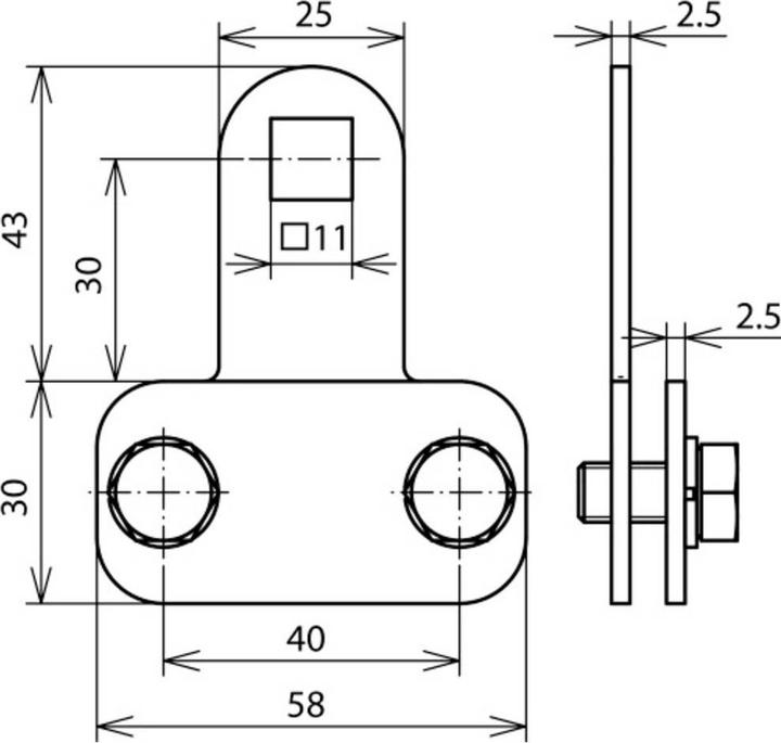Produktbild Dehn Klemmstück NIRO 200kA f. Fl 30x4mm m. 380209