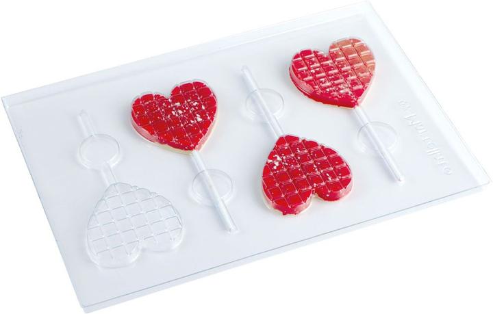 Image du produit Martellato Coeurs de sucettes moulés en chocolat