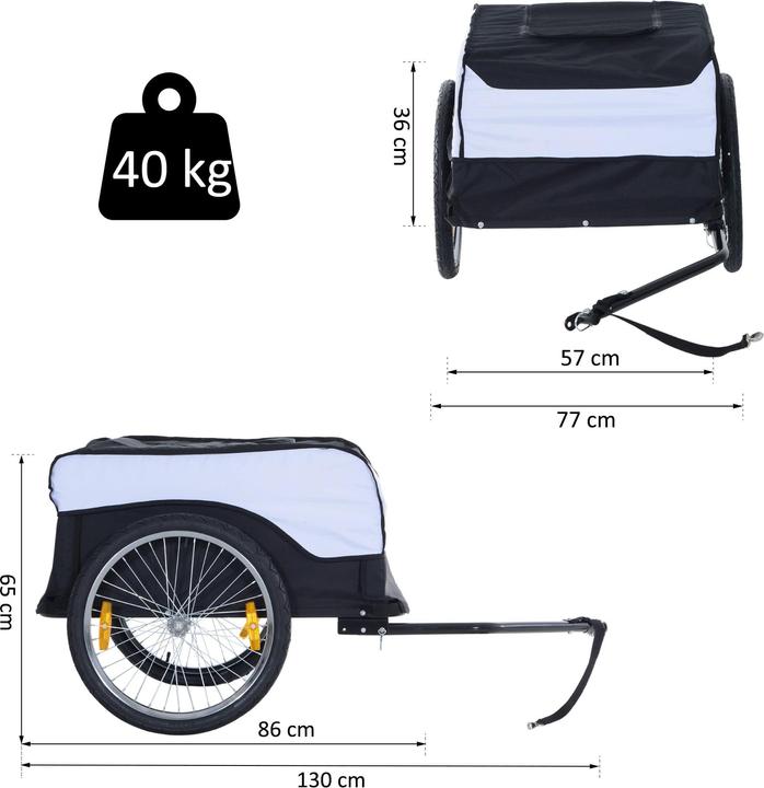 Actual product image Homcom Transport trailer for bicycle