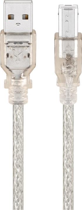 Produktbild Goobay USB 2.0 Hi-Speed Kabel, Transparent, 1 m (1 m, USB 2.0)