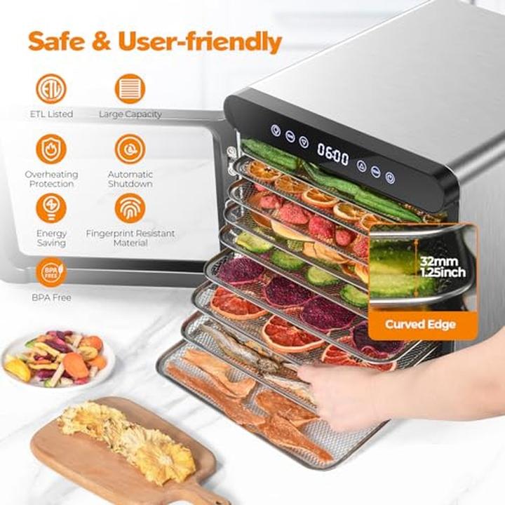 Actual product image Yashe Dörrautomat mit 9 Tabletts und Timer