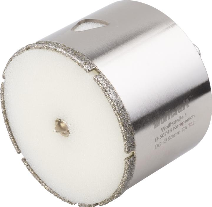 Actual product image wolfcraft 1 diamond drill bit w.shank ø68mm (68 mm)