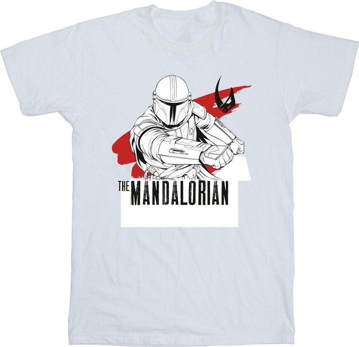 Immagine prodotto Star Wars The Mandalorian Mando Shoots Maglietta Uomo (XL)