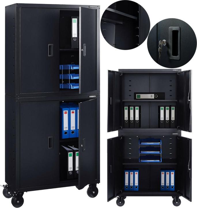 Produktbild Arebos Aktenschrank (180 x 90 x 40 cm)