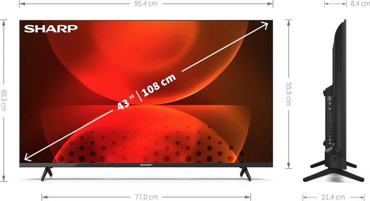 Actual product image Sharp 43FH2EA (43", LED, Full HD, 2023)