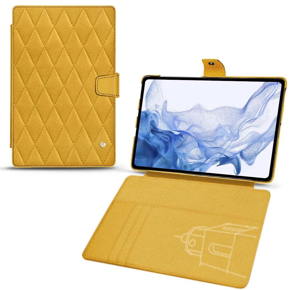 Noreve Lederschutzhülle Wallet (Galaxy Tab S8 Ultra), Tablet Hülle, Orange