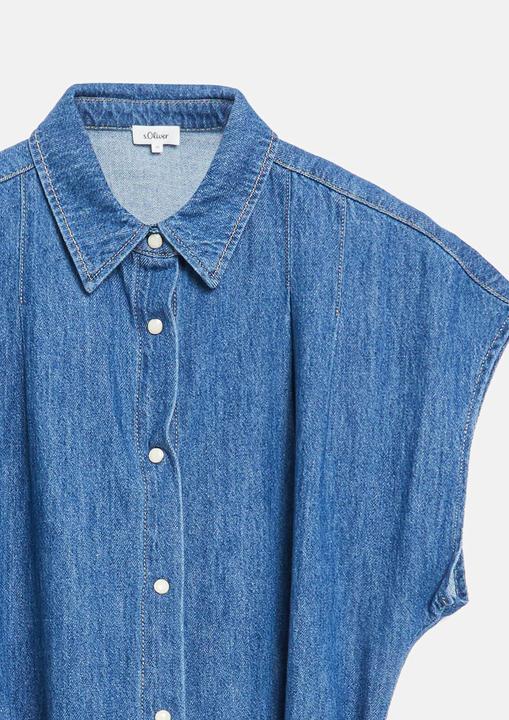Produktbild s.Oliver Midi-Denimkleid mit Hemdkragen und Textilgürtel (34)
