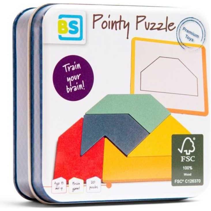 BS Toys Pointy Puzzle - Kartenspiel mit Formen (Französisch, Deutsch, Italienisch)