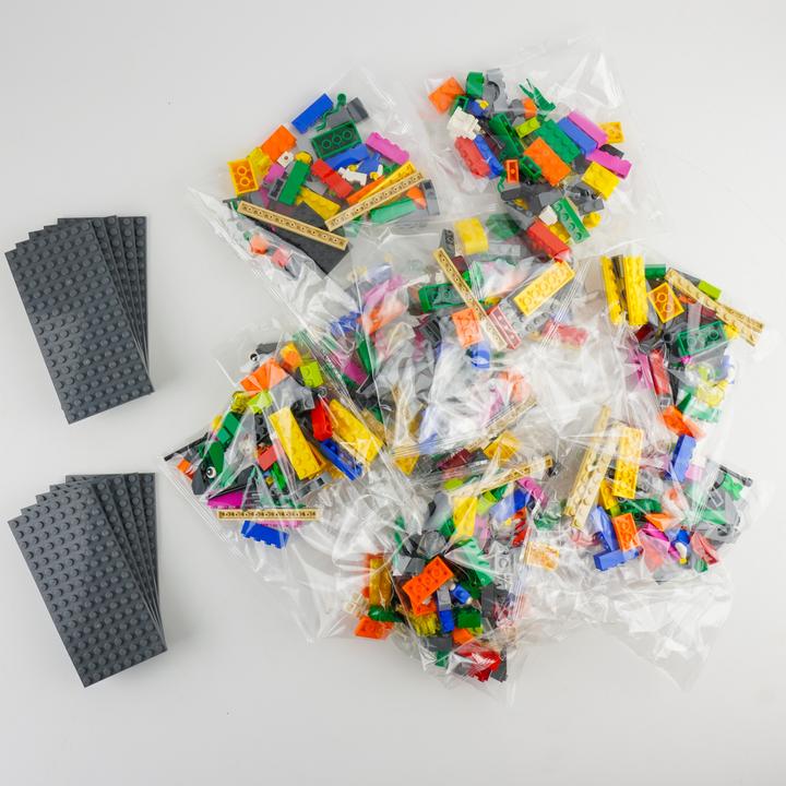 Produktbild LEGO SERIOUS PLAY Set 10 Packs und 10 8x16 Platten Dunkelgrau - NEU! Teile 20x