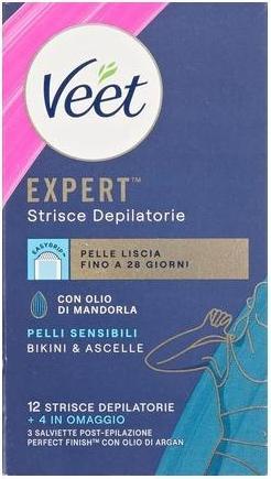 Image du produit Veet Expert Sensitive Skin Underarm and Bikini Area Wax Strips 16 Strips (16 x)