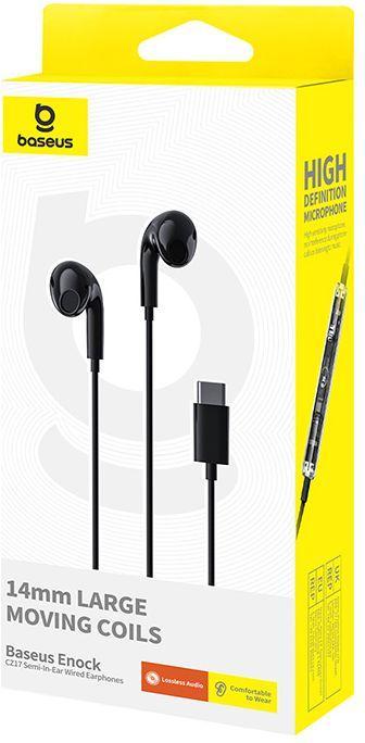 Actual product image Baseus Headphones Encok CZ17 (black) (Cable)