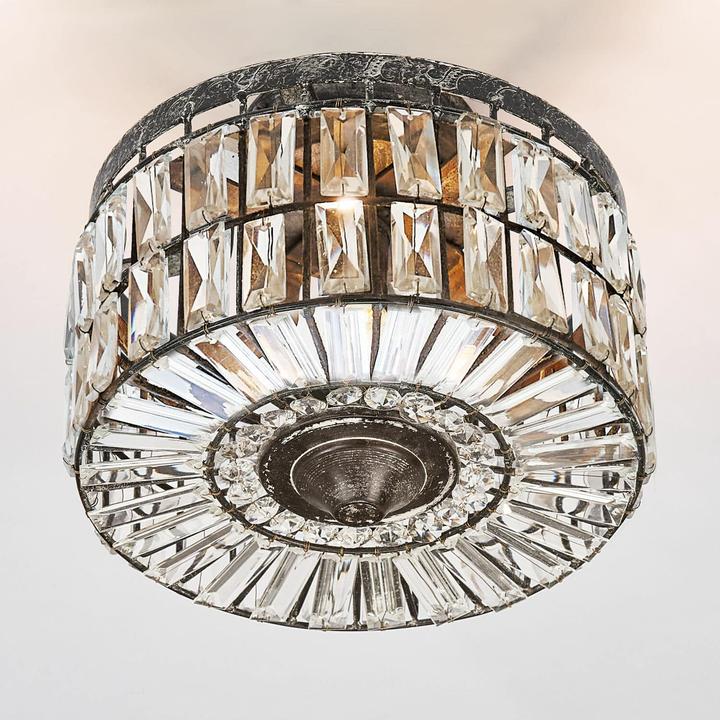 Image du produit Loberon Plafonnier Hutton brun antique/clair (E14)