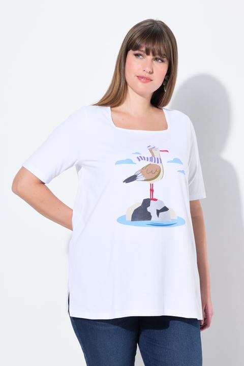Produktbild Ulla Popken T-Shirt, Möwe, Classic, Carree-Ausschnitt, Halbarm (50, 52)